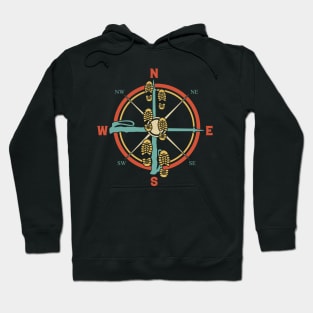 HIking Compass Hiked it, Liked it, where to next Hoodie